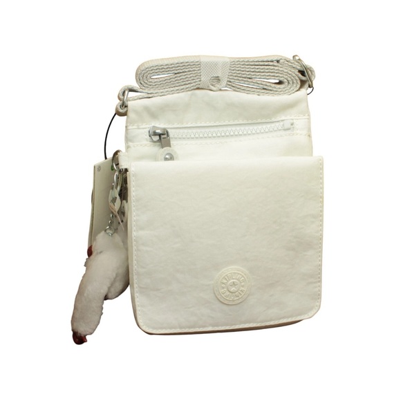 Kipling NWELDORADO Lightweight Crossbody Nylon Travel Bag White Tonal NWT - Picture 1 of 14